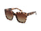 IKKI HOLLY 80-10 Dames Zonnebril - Handgemaakt - Plantaardig Acetaat - Metaal - Roze Turtle - Bruin