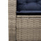 vidaXL - Tuinbank - met - tafel - en - kussens - L-vormig - poly - rattan - grijs