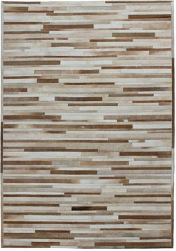 Beige Bruin vloerkleed - 80x150 cm - A-symmetrisch patroon - Modern