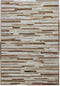 Beige Bruin vloerkleed - 80x150 cm - A-symmetrisch patroon - Modern