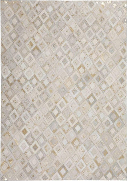 Beige Grijs vloerkleed - 120x170 cm - A-symmetrisch patroon Geruit - Modern