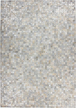 Beige Grijs vloerkleed - 80x150 cm - Symmetrisch patroon A-symmetrisch patroon - Modern