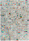 Beige Multicolor vloerkleed - 80x150 cm - Symmetrisch patroon A-symmetrisch patroon - Modern Modern