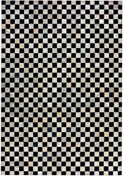 Beige Wit Zwart Zwart-Wit vloerkleed - 160x230 cm - Symmetrisch patroon - Modern