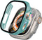 imoshion Screenprotector - Geschikt voor Apple Watch Ultra / Ultra 2 - 49mm - Full Cover Hard Case / Beschermend Hoesje - Donkergroen