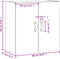 vidaXL - Wandkast - 60x31x60 - cm - bewerkt - hout - gerookt - eikenkleurig