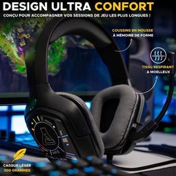 Bekabelde gamingheadset - The G-Lab - KORP COBALT 7.1 - 7.1 surround sound - USB - RGB