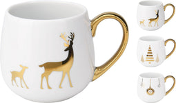 Beker new bone porcelain 375ml kerstversiering