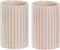 Beker/tandenborstelhouder roze keramiek 12 cm - Badkamer accessoires