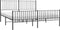 vidaXL - Bedframe - met - voetbord - zonder - matras - metaal - zwart - 180x200 - cm