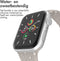imoshion Siliconen⁺ bandje - Geschikt voor Apple Watch 1, 2, 3, 4, 5, 6, 7, 8, 9, 10 (42 mm), SE - 38/40/41 mm - Grijs - S/M