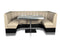 Bel Air Dinerbank Quarter Circle Booth HW-120-120 Off White