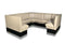 Bel Air Dinerbank Quarter Circle Booth HW-120-120 Off White