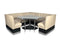 Bel Air Dinerbank Quarter Circle Booth HW-120-120 Off White