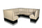 Bel Air Dinerbank Quarter Circle Booth HW-120-120 Off White & Zwart