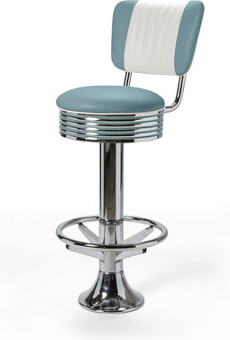 Bel Air Retro Barkruk BS-27CB Footring Blauw