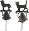 Bel DKD Home Decor Hond Kat Bruin Touw Gietijzer (14 x 15 x 24 cm) (2 Stuks)
