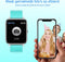 Belesy® HUNDRED - Smartwatch Dames - Smartwatch Heren - Horloge - 1.3 inch - Kleurenscherm - Full Touch - Stappenteller - Multi Sport - 100+ Watchfaces - Maak uw eigen wijzerplaat - Zilver - Siliconen - Turqoise