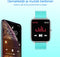 Belesy® HUNDRED - Smartwatch Dames - Smartwatch Heren - Horloge - 1.3 inch - Kleurenscherm - Full Touch - Stappenteller - Multi Sport - 100+ Watchfaces - Maak uw eigen wijzerplaat - Zilver - Siliconen - Turqoise
