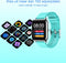 Belesy® HUNDRED - Smartwatch Dames - Smartwatch Heren - Horloge - 1.3 inch - Kleurenscherm - Full Touch - Stappenteller - Multi Sport - 100+ Watchfaces - Maak uw eigen wijzerplaat - Zilver - Siliconen - Turqoise
