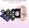 Belesy® HUNDRED - Zilver - Roze - Smartwatch Dames - Horloge - 1.3 inch - Kleurenscherm - Full Touch - Stappenteller - Multi Sport - 100+ Watchfaces - Maak uw eigen wijzerplaat - Siliconen - Watch geschikt voor Android en iOS - Moederdag