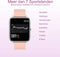 Belesy® HUNDRED - Zilver - Roze - Smartwatch Dames - Horloge - 1.3 inch - Kleurenscherm - Full Touch - Stappenteller - Multi Sport - 100+ Watchfaces - Maak uw eigen wijzerplaat - Siliconen - Watch geschikt voor Android en iOS - Moederdag