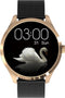 Belesy® Q9 2022 - Smartwatch Dames – Smartwatch Heren - Horloge - 1.28 inch - Kleurenscherm - Stappenteller - Bloeddruk - Hartslag - 75+ Wijzerplaten – Sporten – Staal – Goud - Zwart - Moederdag