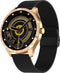 Belesy® Q9 2022 - Smartwatch Dames – Smartwatch Heren - Horloge - 1.28 inch - Kleurenscherm - Stappenteller - Bloeddruk - Hartslag - 75+ Wijzerplaten – Sporten – Staal – Goud - Zwart - Moederdag