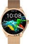 Belesy® Q9 Pro - Smartwatch Dames - Smartwatch Heren - Android - IOS - Horloge - 1.28 inch - Kleurenscherm - Stappenteller - Bloeddruk - Hartslag - 75+ Wijzerplaten - Sporten - Staal - Goud - Kerstcadeau