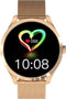 Belesy® Q9 Pro - Smartwatch Dames - Smartwatch Heren - Android - IOS - Horloge - 1.28 inch - Kleurenscherm - Stappenteller - Bloeddruk - Hartslag - 75+ Wijzerplaten - Sporten - Staal - Goud - Kerstcadeau