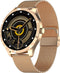 Belesy® Q9 Pro - Smartwatch Dames - Smartwatch Heren - Android - IOS - Horloge - 1.28 inch - Kleurenscherm - Stappenteller - Bloeddruk - Hartslag - 75+ Wijzerplaten - Sporten - Staal - Goud - Kerstcadeau