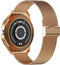 Belesy® Q9 Pro - Smartwatch Dames - Smartwatch Heren - Android - IOS - Horloge - 1.28 inch - Kleurenscherm - Stappenteller - Bloeddruk - Hartslag - 75+ Wijzerplaten - Sporten - Staal - Goud - Kerstcadeau