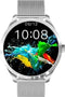 Belesy® Q9 Pro - Smartwatch Dames – Smartwatch Heren - Horloge - 1.28 inch - Kleurenscherm - Stappenteller - Bloeddruk - Hartslag - 75+ Wijzerplaten – Sporten - Staal – Zilver - Kerstcadeau