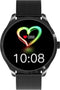 Belesy® Q9 Pro - Smartwatch Dames – Smartwatch Heren - Horloge - 1.28 inch - Kleurenscherm - Stappenteller - Bloeddruk - Hartslag - 75+ Wijzerplaten – Sporten – Staal - Zwart - Kerstcadeau