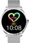 Belesy® Q9 Pro - Smartwatch Dames – Smartwatch Heren - Horloge - 1.28 inch - Kleurenscherm - Stappenteller - Bloeddruk - Hartslag - 75+ Wijzerplaten – Sporten - Staal – Zilver - Kerstcadeau