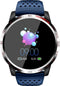 Belesy® Tachy - Smartwatch Dames - Smartwatch Heren - Horloge - 1.3 inch - Kleurenscherm - Stappenteller - Bloeddruk - Hart ECG - Mutli sport - Zilver - Blauw - Siliconen - Moederdag