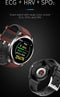 Belesy® Tachy - Smartwatch Dames - Smartwatch Heren - Horloge - 1.3 inch - Kleurenscherm - Stappenteller - Bloeddruk - Hart ECG - Mutli sport - Zilver – Lichtbruin - Leer - Moederdag