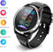 Belesy® Tachy - Smartwatch Heren - Smartwatch Dames - Horloge - Stappenteller - Hart ECG - 1.3 inch - Kleurenscherm - Zilver - Groen - Siliconen - Moederdag
