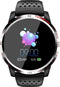 Belesy® Tachy - Smartwatch Heren - Smartwatch Dames - Horloge - Stappenteller - Hart ECG - 1.3 inch - Kleurenscherm - Zilver - Zwart - Siliconen - Moederdag
