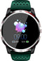 Belesy® Tachy - Smartwatch Heren - Smartwatch Dames - Horloge - Stappenteller - Hart ECG - 1.3 inch - Kleurenscherm - Zilver - Groen - Siliconen - Moederdag