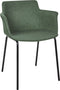 BELFIELD - Eetkamerstoel set van 2 - Groen - Stof