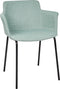 BELFIELD - Eetkamerstoel set van 2 - Mintgroen - Stof