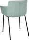 BELFIELD - Eetkamerstoel set van 2 - Mintgroen - Stof