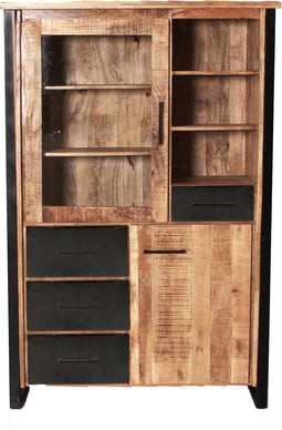 Belfurn - San remo - vitrinekast 120 cm in mango hout