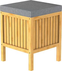 EISL BAMBOE Wasmand met Zitkussen - Duurzaam - (B x H x D) ca. 39 x 52,5 x 39 cm