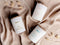 Beliani SIMPLICITY - Geurkaars set - Leer/Zeebries/Amber - Soja wax
