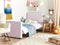 Beliani TEENIE - Eenpersoonsbed - Roze - Fluweel
