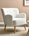Beliani TUMBA - Fauteuil - Wit - Polyester