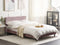 Beliani FITOU - Bekleding bed - Roze - 140 x 200 cm - Fluweel
