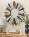 Beliani TAMPICO - Tafel spiegel - Multicolor - Dennenhout